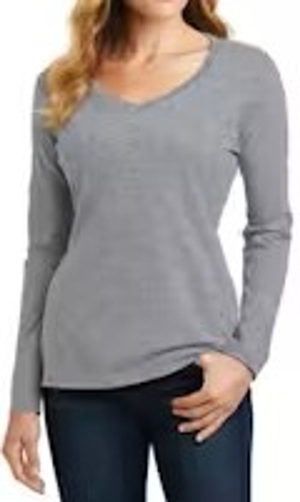 Women's V-Neck Long Sleeve T-shirt